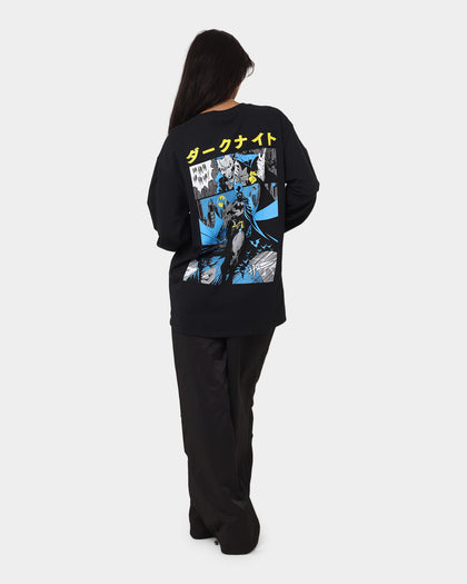 Goat Crew X Batman Batman The World Comic Long Sleeve T-Shirt Black