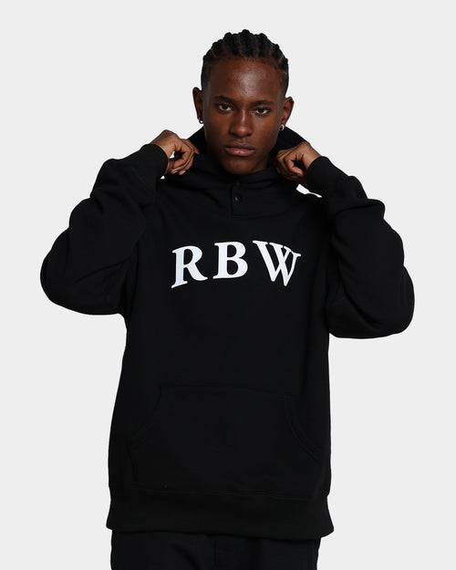 Raised By Wolves Initialism Snap Hoodie Black
