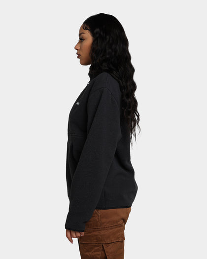 Raised By Wolves Sherpa Fleece Half-Zip Jumper Black