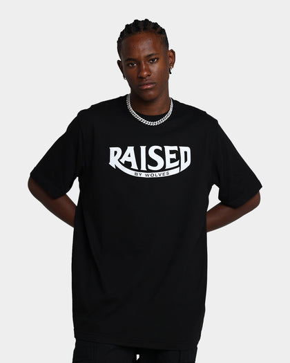 Raised By Wolves Typewriter T-Shirt Black