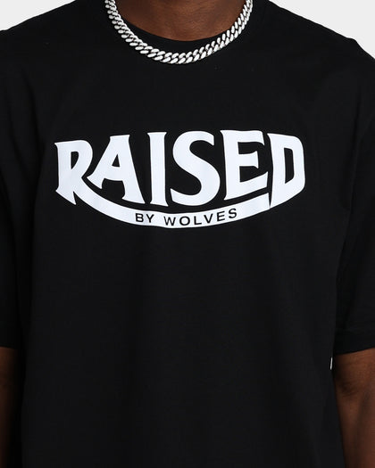 Raised By Wolves Typewriter T-Shirt Black