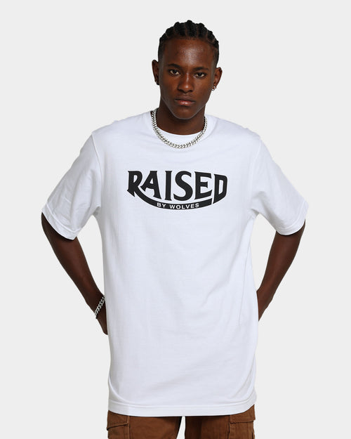 Raised By Wolves Typewriter T-Shirt White