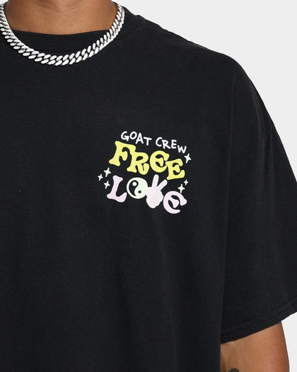 Goat Crew Free Love T-Shirt Off Black