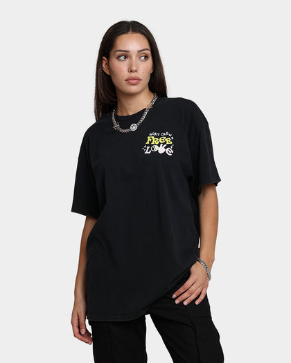 Goat Crew Free Love T-Shirt Off Black