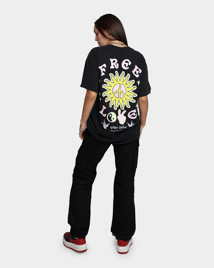 Goat Crew Free Love T-Shirt Off Black