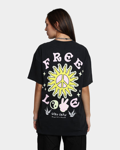 Goat Crew Free Love T-Shirt Off Black