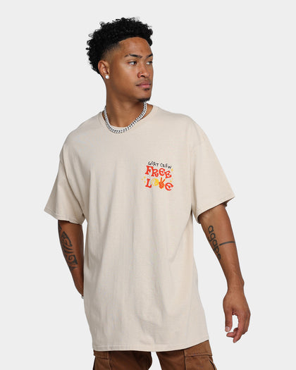 Goat Crew Free Love T-Shirt Stone
