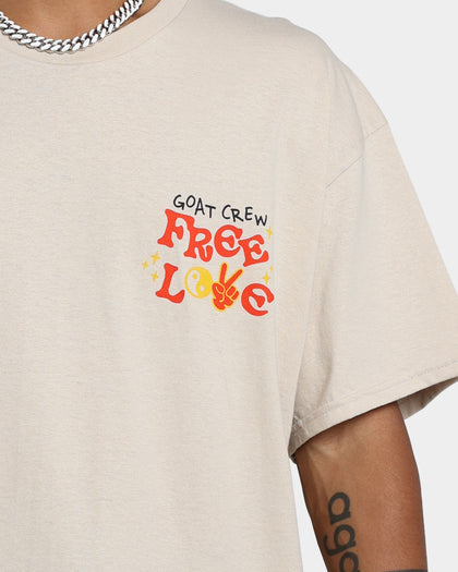 Goat Crew Free Love T-Shirt Stone