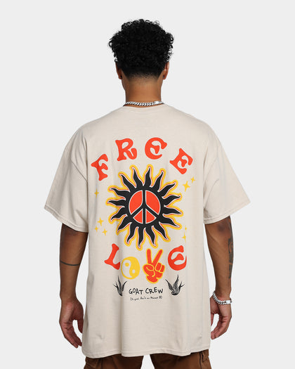 Goat Crew Free Love T-Shirt Stone