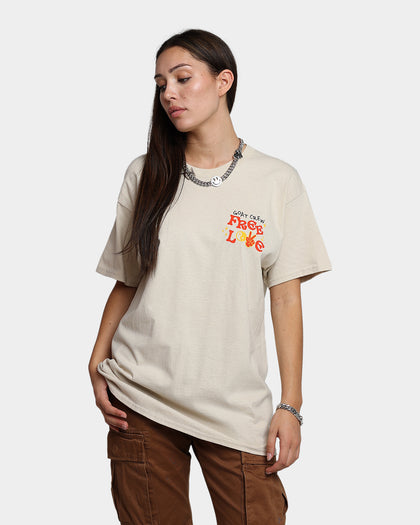 Goat Crew Free Love T-Shirt Stone