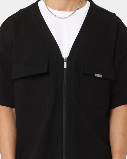 Carré Home Base Zip Up T-Shirt Black