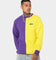 Deathrow Records Half Half Crewneck Purple/Yellow