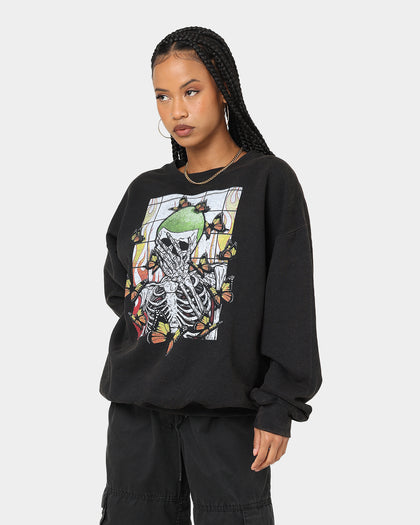 Goat Crew Green Skeleton Crewneck Black