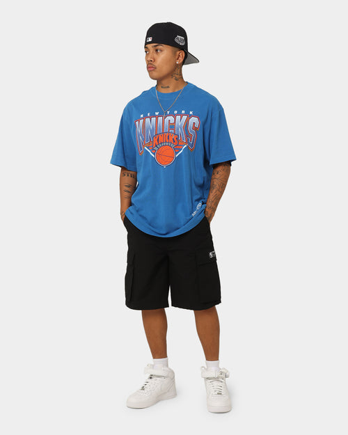 Mitchell & Ness New York Knicks Metallic Shadow T-Shirt Faded Blue