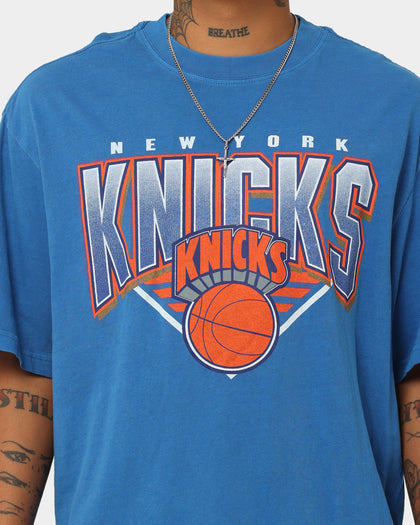 Mitchell & Ness New York Knicks Metallic Shadow T-Shirt Faded Blue