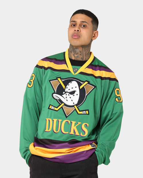 Majestic Athletic Anaheim Ducks 30 Throwback Mighty Ducks Jersey Green