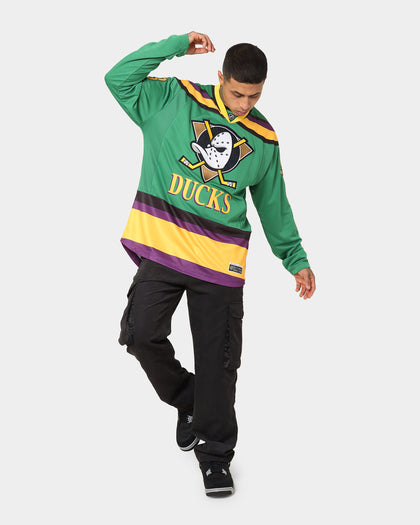 Majestic Athletic Anaheim Ducks 30 Throwback Mighty Ducks Jersey Green