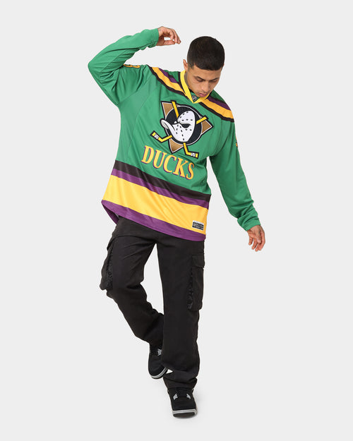 Majestic Athletic Anaheim Ducks 30 Throwback Mighty Ducks Jersey Green