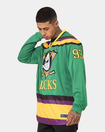 Majestic Athletic Anaheim Ducks 30 Throwback Mighty Ducks Jersey Green
