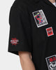 Loiter Patchwork Button Up Shirt Black