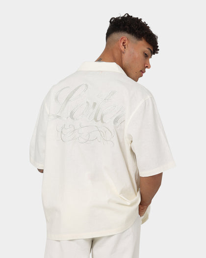 Loiter Patchwork Button Up Ecru