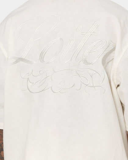 Loiter Patchwork Button Up Ecru