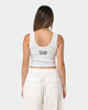 Majestic Athletic Women's New York Yankees Muscle Rib Scoop Back Vest T-Shirt White Marle