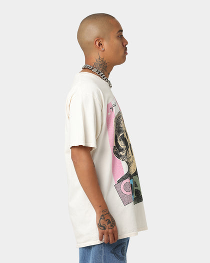 Goat Crew Earfquake Skull T-Shirt Off White