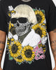 Goat Crew Flower Skull Vintage T-Shirt Black Wash