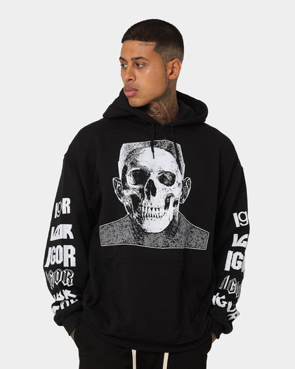 Goat Crew Stacked Logo Hoodie Black Wash