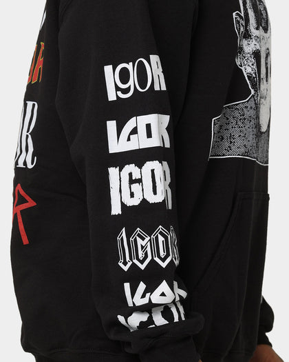 Goat Crew Stacked Logo Hoodie Black Wash