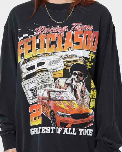 Goat Crew Team Felicia Vintage Crewneck Black Wash