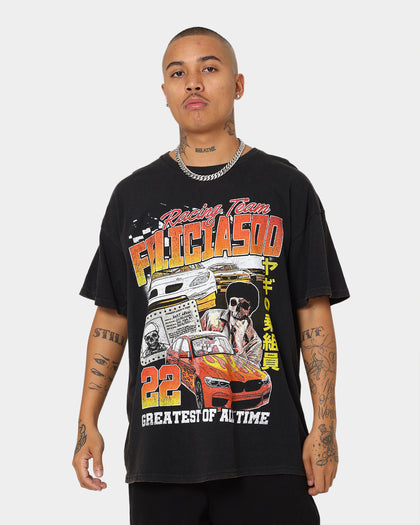 Goat Crew Team Felicia Vintage T-Shirt Black Wash