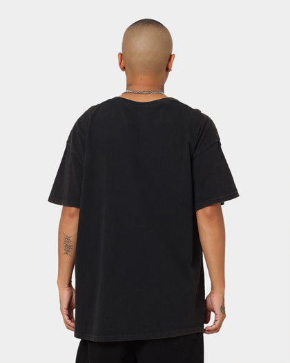 Goat Crew Team Felicia Vintage T-Shirt Black Wash