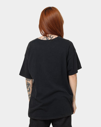 Goat Crew Team Felicia Vintage T-Shirt Black Wash