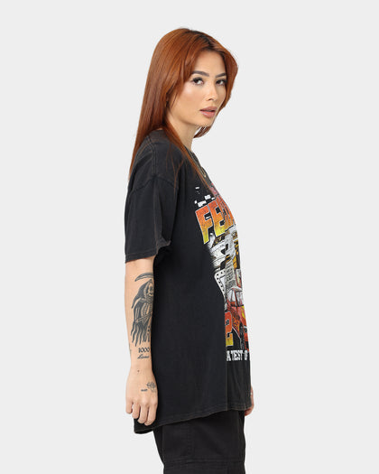 Goat Crew Team Felicia Vintage T-Shirt Black Wash