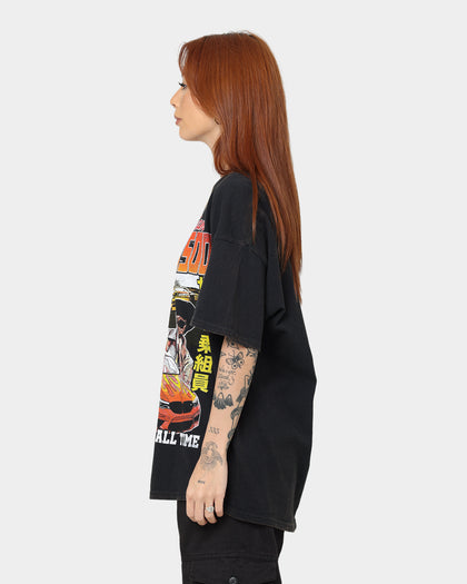 Goat Crew Team Felicia Vintage T-Shirt Black Wash