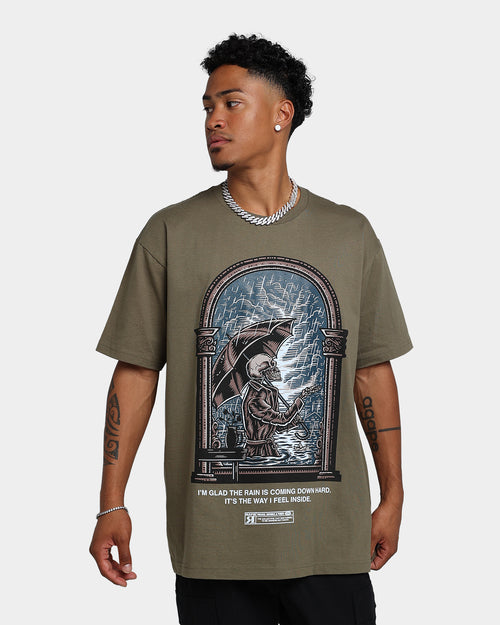 Rats Get Fat The Rain T-Shirt Military Green