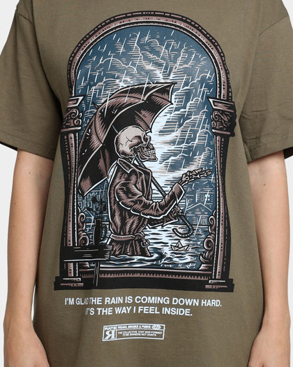 Rats Get Fat The Rain T-Shirt Military Green