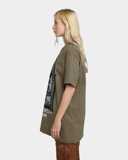 Rats Get Fat The Rain T-Shirt Military Green