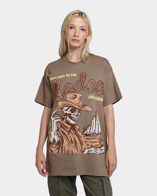 Goat Crew Welcome To The Rodeo T-Shirt Brown