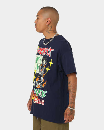 Goat Crew Protect Our Earth T-Shirt Navy