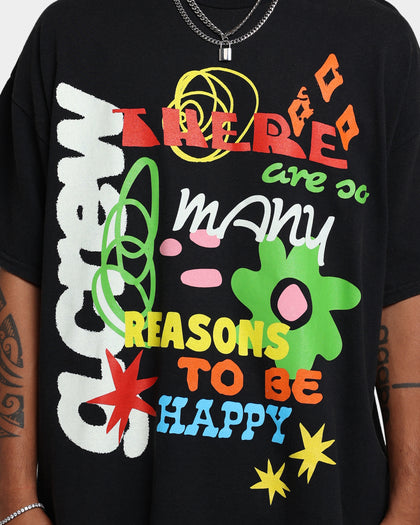 Goat Crew Reasons To Be Happy Vintage T-Shirt Black Wash