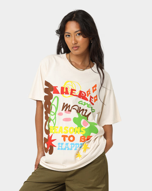 Goat Crew Reasons To Be Happy T-Shirt Off White