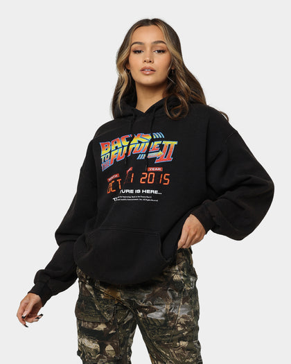 American Thrift X Back To The Future Back To The Future 2 Vintage Hoodie Washed Black