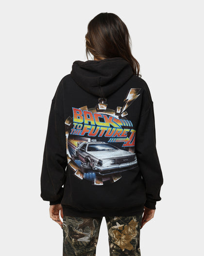 American Thrift X Back To The Future Back To The Future 2 Vintage Hoodie Washed Black