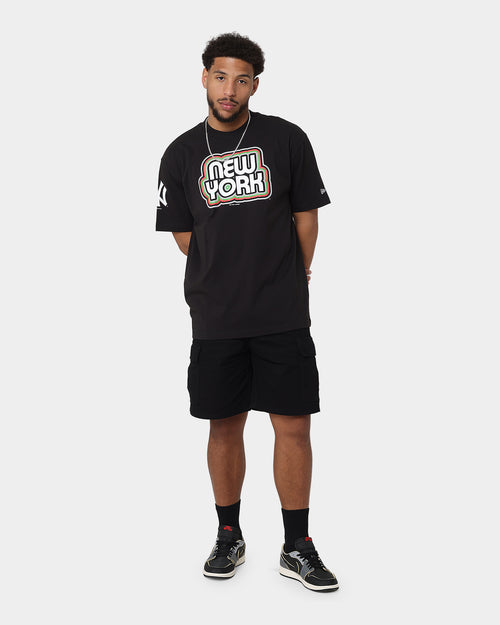 New Era New York Yankees Retro Outline Logo T-Shirt Black