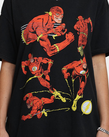 Goat Crew X The Flash Flash Multiply Vintage T-Shirt Washed Black