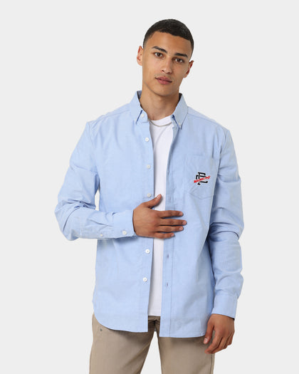 Carre Team Paris Long Sleeve Button Up Shirt Light Blue