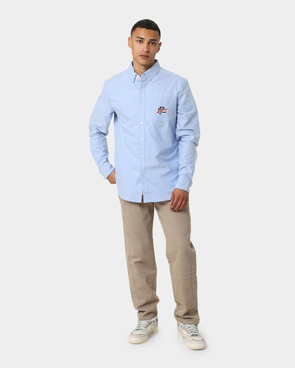 Carre Team Paris Long Sleeve Button Up Shirt Light Blue